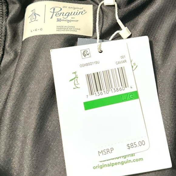 NWT Original Penguin Black with white trim penguin metal buttons Skort sz large - Picture 9 of 11